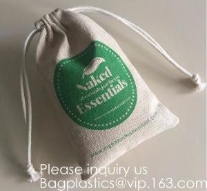 China Candy Gift Pouch Bags with String Birthday Wedding Party Gift Jewlery Pouches Party Favor Jute Gift Bags Brown with Whit on sale