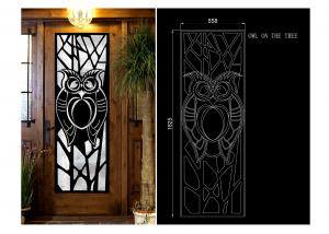 China Erosion Resistance / Fireproof Wrought Iron Glass Square Steel Doors on sale