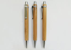  Recycled Bamboo Pen with metal click and customized logo or silk printing for promotion Manufactures