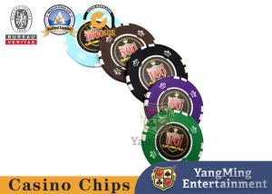 China Anti Counterfeiting Casino Poker Chip Set Clay +Sticker on sale