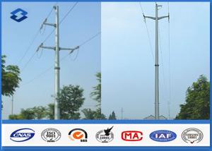  Overhead Transmission Line Electric Power Pole with Material Steel Q345 Q456 , Gr50 Gr65 Manufactures