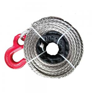 China Grey 12mm*30m Synthetic Winch Rope For Boat Winch Easily Spliced Free Shipping on sale
