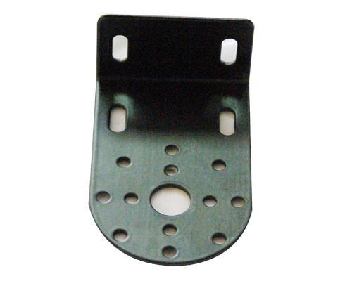Quality Stamped Sheet Metal Parts Metal Angle Brackets With Black Powder Coating Finish for sale