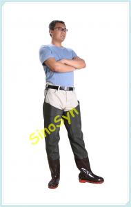  FQT1901 Army-Green PVC Skidproof Underwater Outdoor Fishing Waders with Rain Boots Manufactures