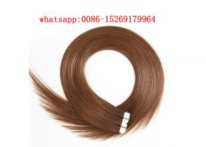 China 9A grade Remy human hair Flat tip human hair extensions 100g 40pcs #6 color 16 inch Tape on hair extensions on sale