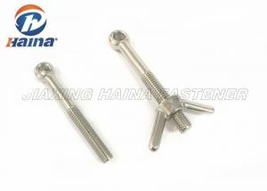China DIN444 stainless steel/carbon steel half thread steel eye bolts and wing nut on sale