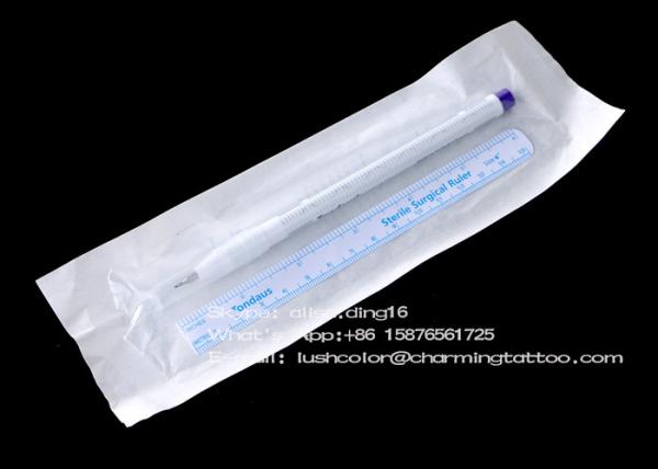 Quality Purple Surgical Skin Marker , Permanent Surgical Marker Pen With Sterile Ruler for sale