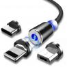 Buy cheap 1M Cell Phone 3 In 1 Magnetic Braided Charging Micro Magnetic Usb Cable High from wholesalers