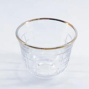  Premium Glass Arabic Coffee Cup Mug Transparent 6 Cups Saucers Manufactures