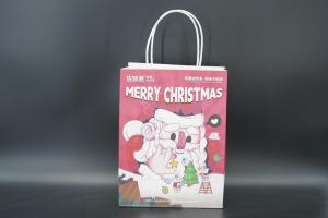  OEM / ODM Eco Friendly Paper Kraft Bags Printing For Christmas Party Manufactures