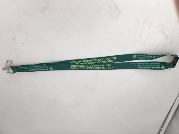 Quality Fashionable Green Polyester Dye Sublimation Lanyards Custom Logo Printed for sale