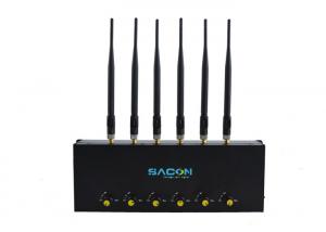  6 Antennas Desktop Mobile Phone Signal Jammer DC12V Up To 40 Meters Manufactures