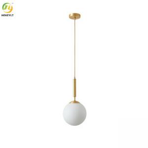 China Residential  Gold Globe Glass Pendant Light Modern Simple Design on sale