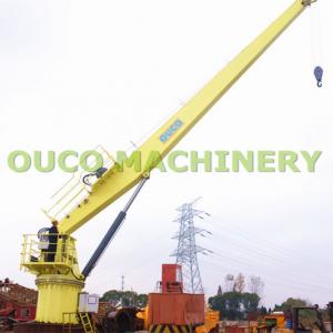 China Stable Steel Structure Straight Boom Marine Deck Cranes 5T 15M on sale