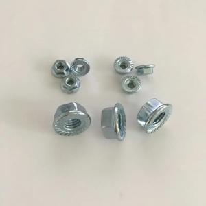  Blue-white Zinc Carbon Steel Stainless Steel Din6923 Hex Flange Nuts Manufactures
