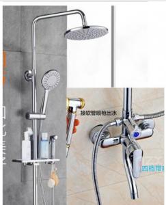  Chrome Bathroom Shower Head Set 22mm Rain Mixer Shower Combo Set Manufactures