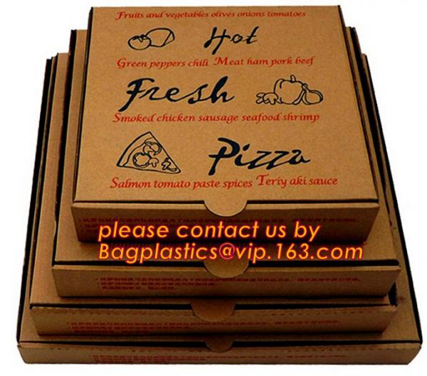 Quality Cheap Custom offset printing corrugated pizza box, micro-flute die cut corrugated pizza boxes, kraft paper pizza box, cu for sale