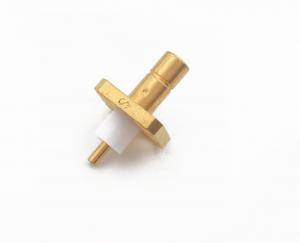  Gold Plated  Waterproof Coaxial Connector Smb Antenna Connector With Four Holes Flange Mounting Manufactures