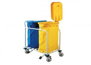  Double Baskets Medical Trolley Hospital Metal Laundry Cart , Dressing trolley (Als-MT15b) Manufactures