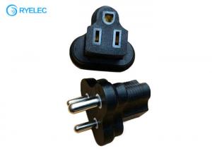  South Africa Male Plug To Usa Nema 5-15r Adapter Three Hole Socket For Industrial Power Manufactures
