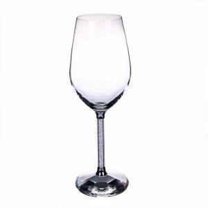 China Long Stem Wine Glasses Vintage 350ml 470ml Polished Embossed Wine Goblets on sale