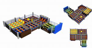  756M2  Free Jumping/ Indoor Trampoline Park / Kids Indoor Jumping Bed For Fun/ Amusement Trampoline Manufactures