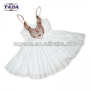  Summer white v-neck sexy skirt China woman ladies dress fat women dresses with shoulder-straps Manufactures