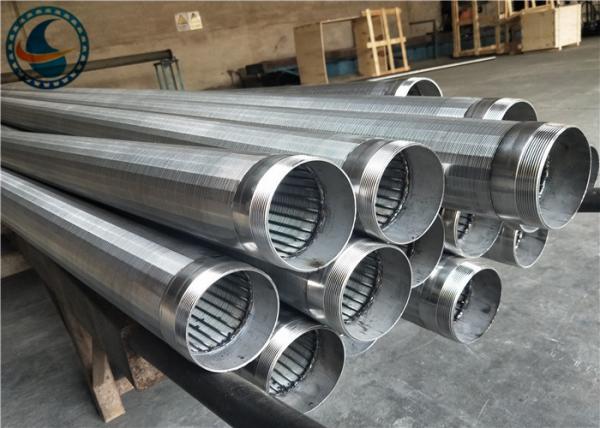 Quality Anti Cohesive SS Wedge Wire Screen Pipe / Vee Wire Wrapped Screen for sale