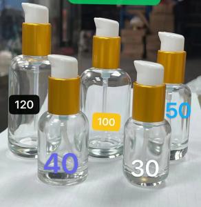 China Recyclable Transparent Glass Empty Bottles Serum Crystal Essential Oil Bottle on sale