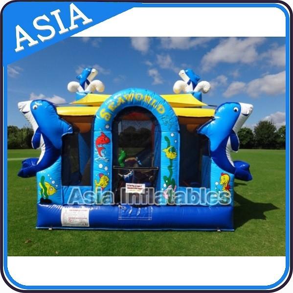Quality Sea World Bouncy House Inflatable Bouncer Children Amusement Sports for sale