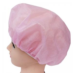  Non Woven Disposable Head Cap , Surgical Bouffant Scrub Hats Lightweight Manufactures