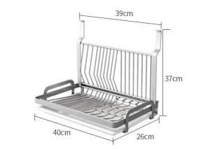  SS Foldable Kitchen Draining Rack /  Kitchen Dish Rack L400×W260×H370mm Manufactures
