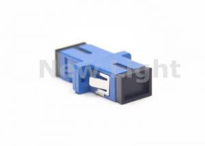 China Blue Color SC Fiber Optic Adapter Single Mode Simplex For Fiber To The Home on sale
