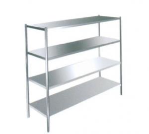 China 4 Tiers Stainless Steel Wire Shelving Anti - Rust Commercial Storage Shelves on sale