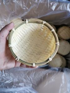  OPP Wrapped Bamboo Fruit Basket Gift Crafts Natural Bamboo Basket 17cm 19cm 23cm Manufactures
