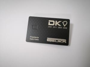  Laser Engrave Metal RFID Card Matt Black 4442 Chip Magnetic Stripe Debit Card Manufactures