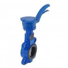  Butterfly Valve With Blue Trigger Handle Stainless Steel 304 Tri Clamp Clover Manufactures