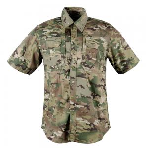  Summer Breathable Quick Dry Stand-Up Collar Tactical Shirt Camouflage Short Sleeve Manufactures