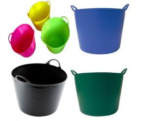 China 12L Household Soft Folding Plastic Cleaning Bucket Tub with Heavy Duty Handle for Multi - function on sale