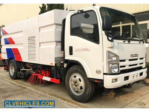 China ISUZU 700P 190hp Truck Mounted Vacuum Road Sweeper 7360kg Gvw on sale