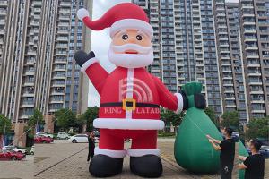 Giant Santa Claus 26Ft Inflatable Christmas Decorations Outdoor Air Blown Greeting Model For Christmas / Party / Xmas Manufactures