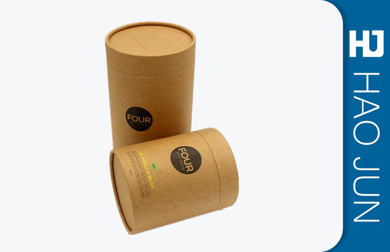 Cylinder Cardboard Storage Tubes Boxes Packaging For Coffee And Tea