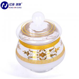 China Arabic Crystal Glass Candy Bowls Real Golden Delicate Design on sale