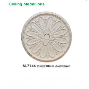 China Wooden replacement ceiling rose Artistic Ceiling decorative PU ceiling medallions wholesale on sale
