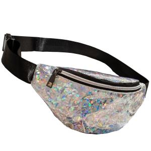 China Hologram Waist Bag for promotional gifts bag marketing Laser PVC Waist Bag For Women Silver Colorfull Waist Pack on sale