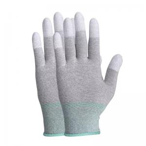 Cleanroom Working Anti Static Heat Resistant Gloves PU Coated Manufactures