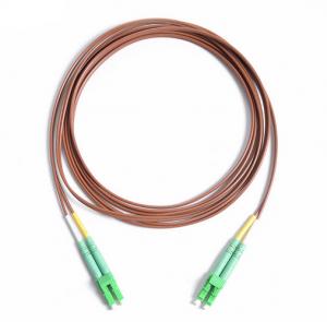 China Patch Cord Fiber Optic Jumper LC/APC-LC/APC DX 2.0mm 2M LSZH Brown Cable on sale