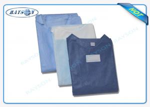  100% PP , SMS Non Woven Fabric Sterile Disposable Surgical Gown Sauna Dress Manufactures