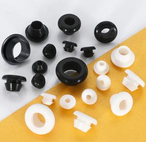 China Protective Silicone Rubber Grommet White Black Color For Wire Management on sale