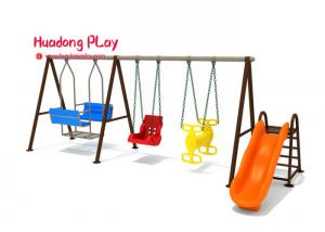 Specifically Tailored Playground Swing Set Large Safety Area For Amusement Park